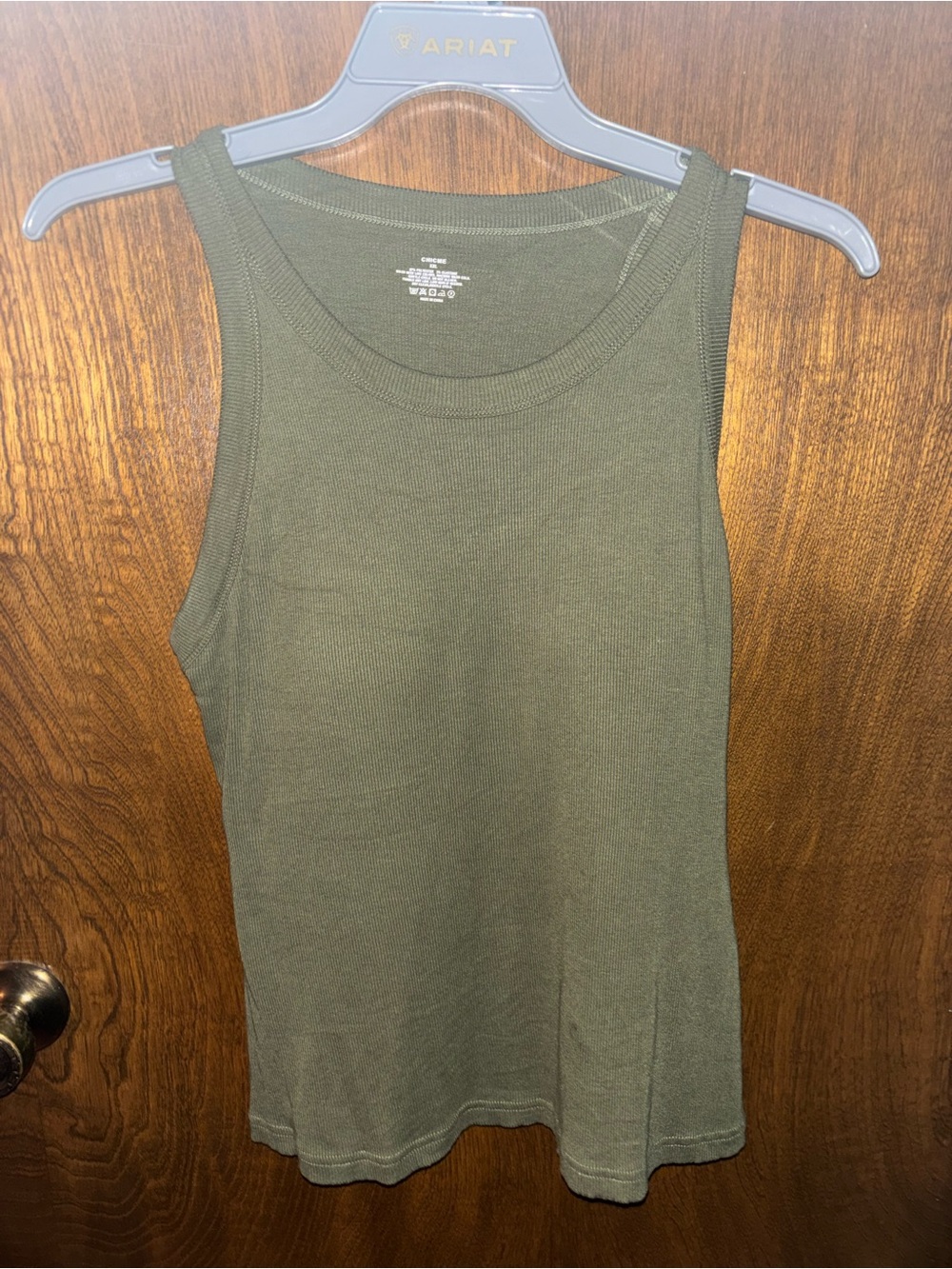 Green ChicMe Tank Top with Built-In Bra